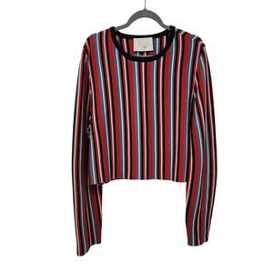 Victor Glemaud Multicolor Stripe Sweater 100% Wool Size XL